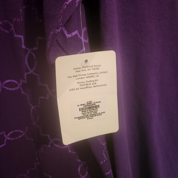NWT Disney Aladdin Spirit Jersey Purple Gold Large NEW! - Picture 5 of 7